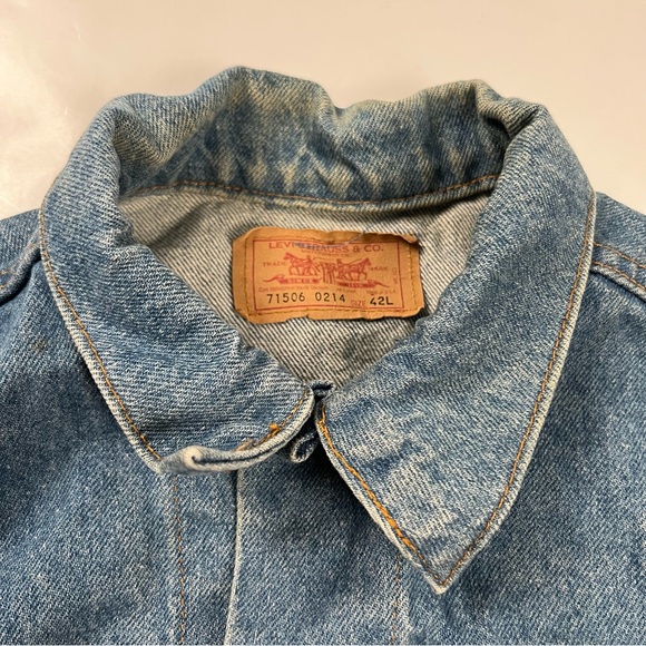 026 - VINTAGE 80s KINGS X ROCK BAND LEVIS DENIM JACKET - Picture 4 of 9